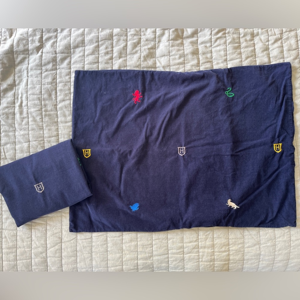 Pottery Barn Teen Navy Blue Harry Potter Set of 2 Pillowcases Standard